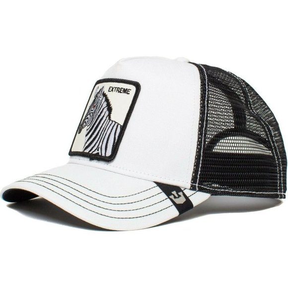Goorin Bros The Farm Trucker Hat Collection Zebra Extreme Black White - Picture 2 of 5